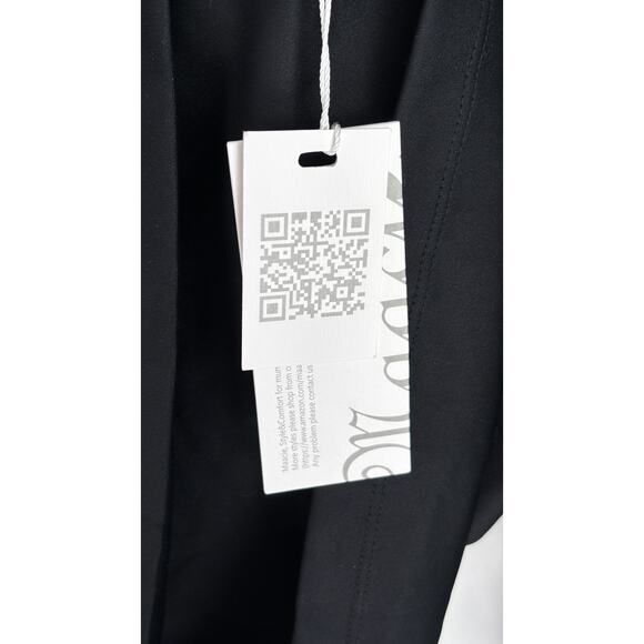 Maacie Maternity Long Sleeve Square Neck Tennis Golf Dresses Size 18 Black New - Picture 9 of 11